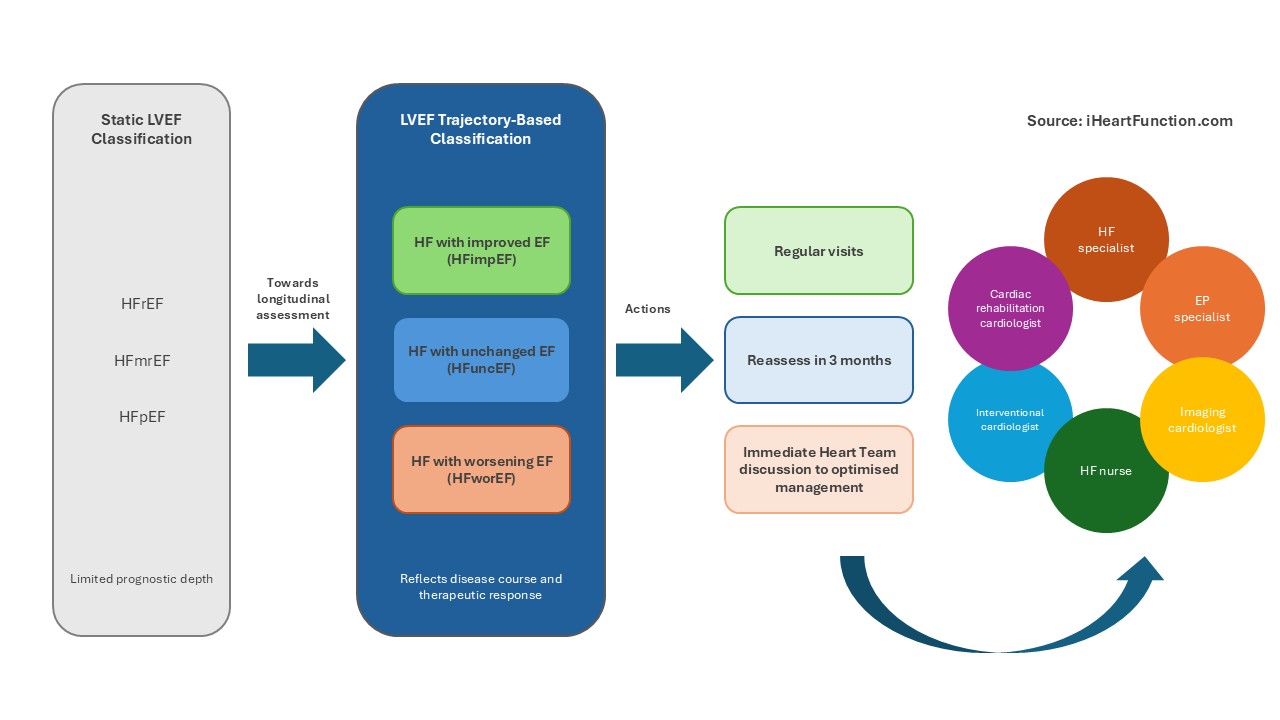 LVEF trajectory-based classification and therapeutic implications